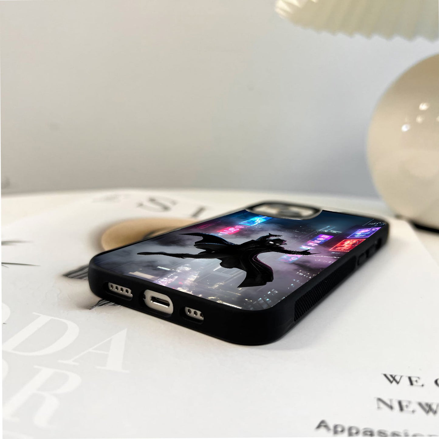 Noir Neon Phantom Glass Case