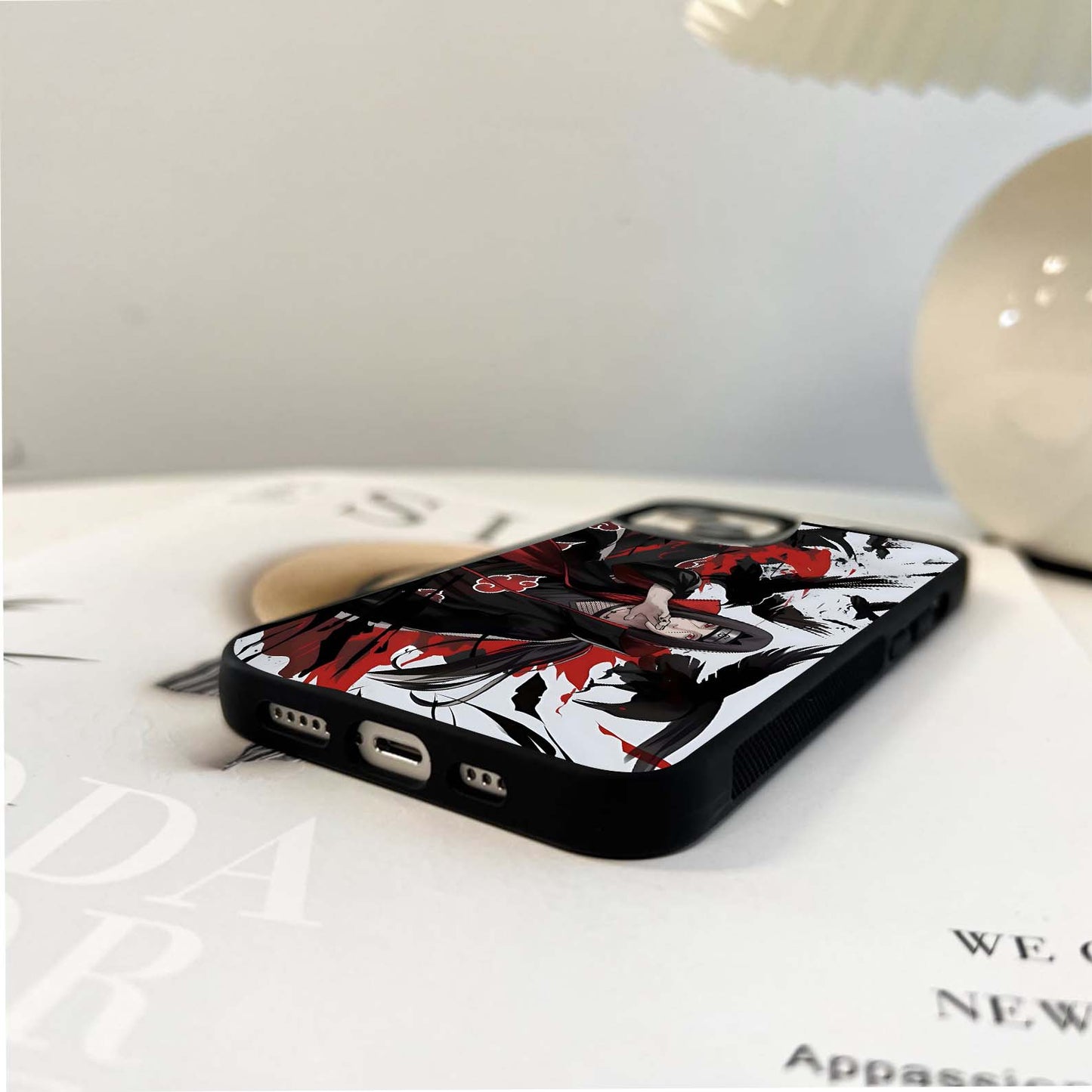 Crimson Crow Illusion Glass Case