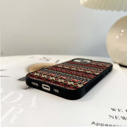 Wine Thread Pattern Glass Case