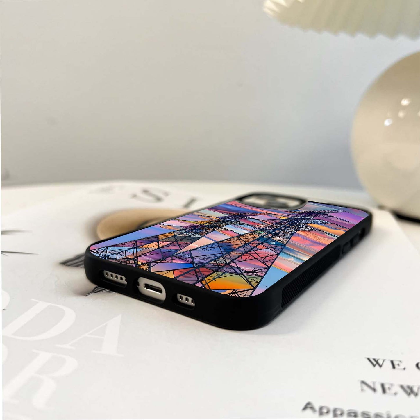 Prismatic Sky Grid Glass Case