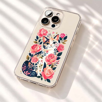 Floral Kitty Dreams Clear Silicon Cover