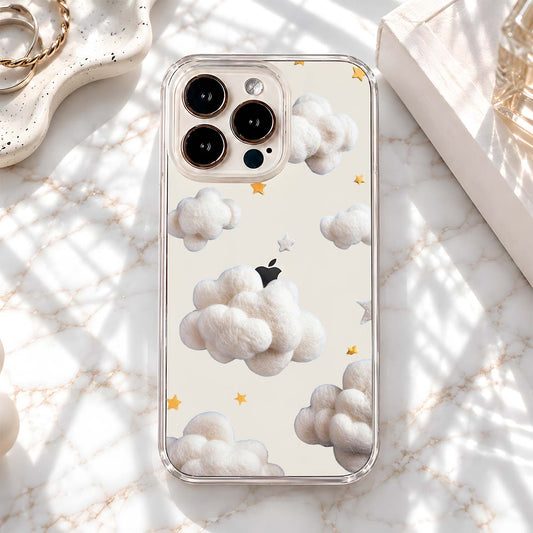 Fluffy Star Clouds Clear Silicon Cover