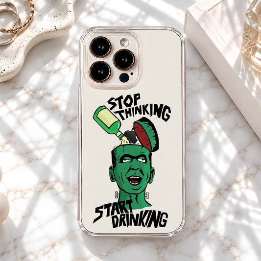 Frankenstein Drinking Mood Clear Silicon Cover