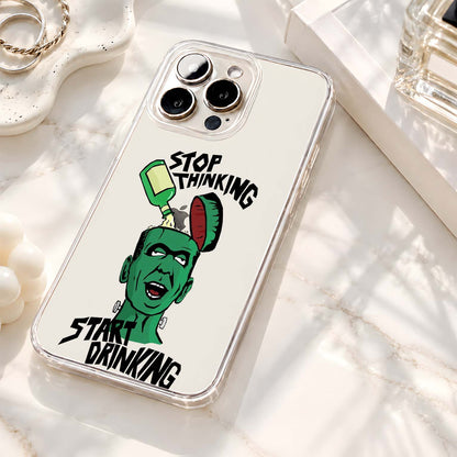 Frankenstein Drinking Mood Clear Silicon Cover
