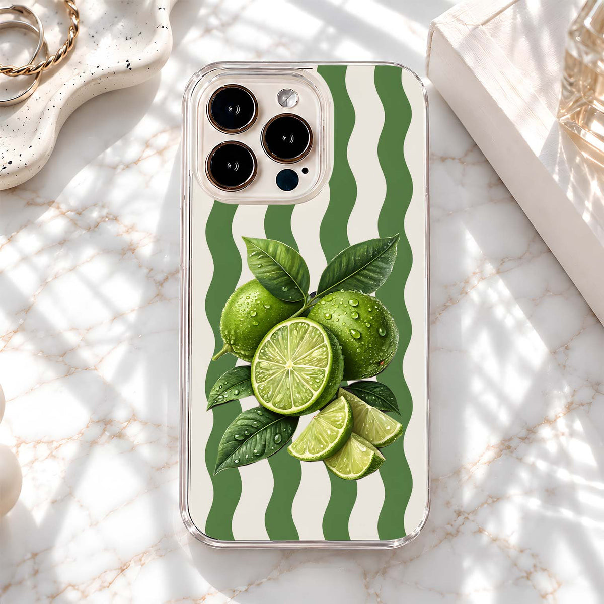 Fresh Green Limes Clear Silicon Cover