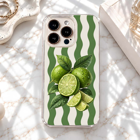 Fresh Green Limes Clear Silicon Cover