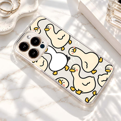 Funny Duck Pattern Clear Silicon Cover