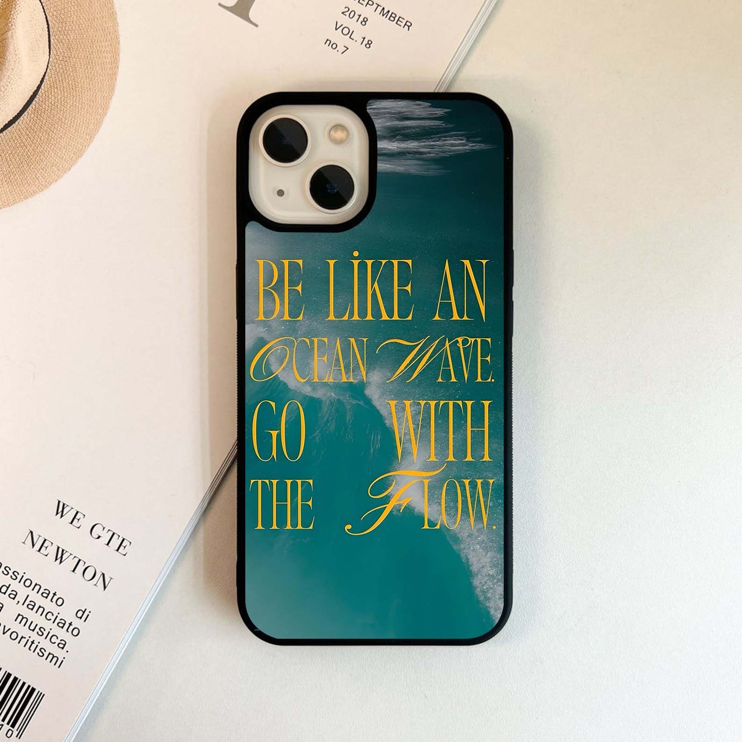 Go With Flow Quote Glass Case