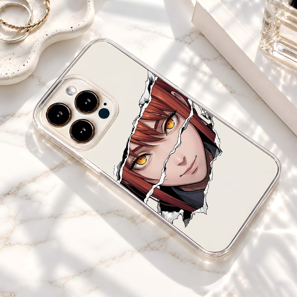 Golden Anime Gaze Clear Silicon Cover
