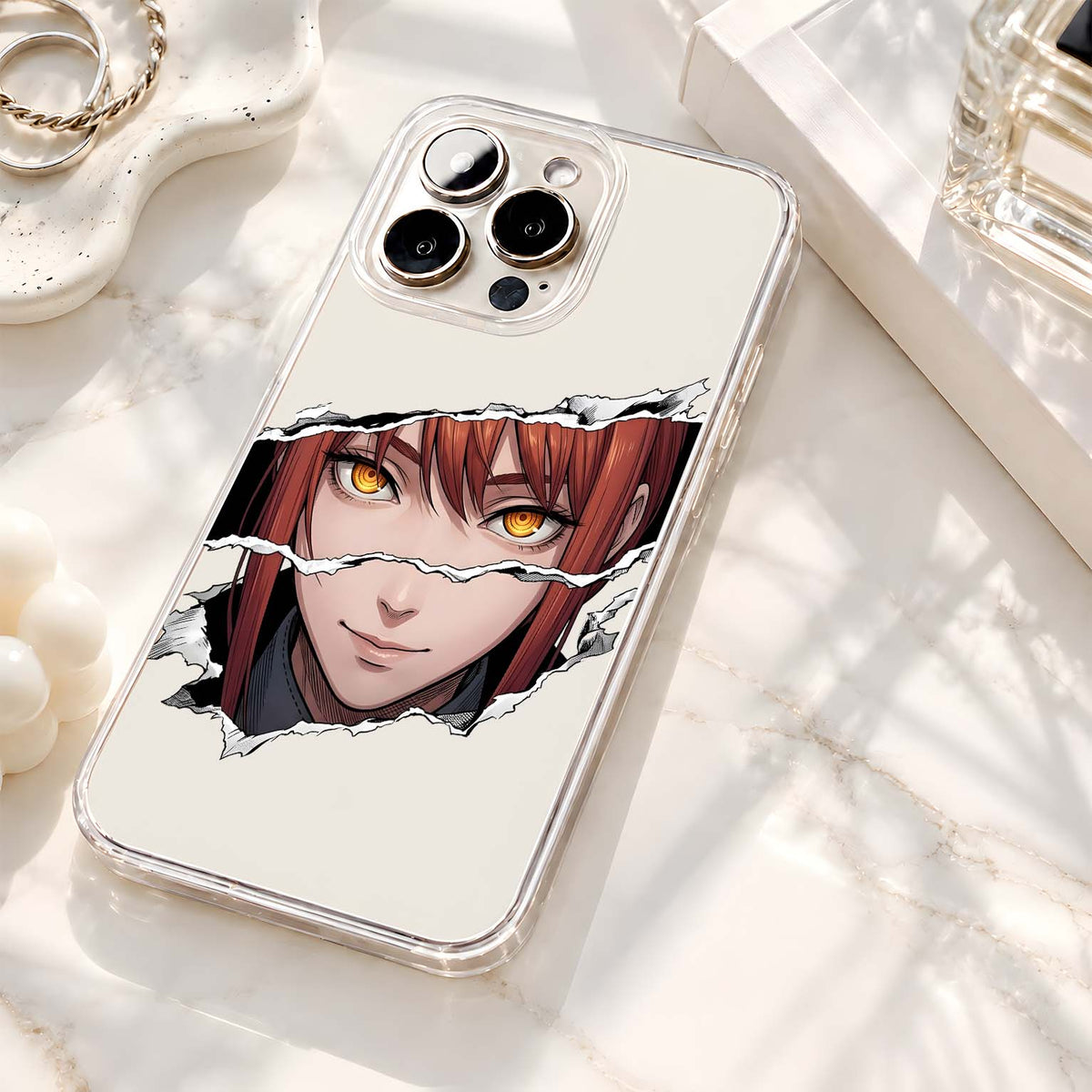 Golden Anime Gaze Clear Silicon Cover
