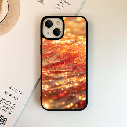 Golden Lava Flow Glass Case