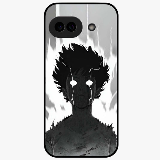 Awakened Inner Rage Glass Case showing flat back view with intense artistic artwork and glossy glass finish.