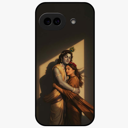 Divine Eternal Love Glass Case showing flat back view with spiritual love themed artwork and glossy glass finish.