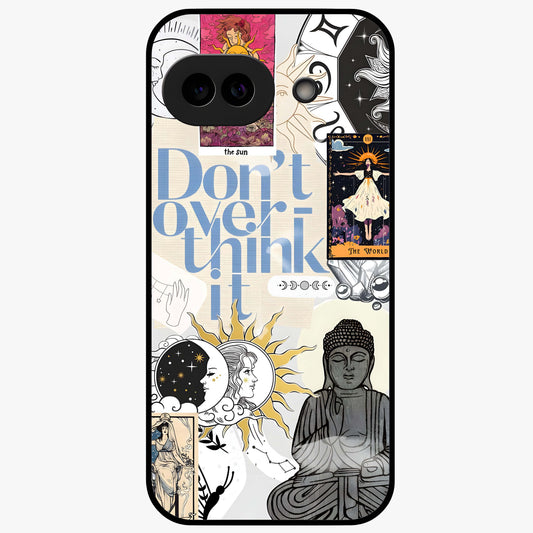 Ethereal Thoughts Glass Case showing flat back view with dreamy artistic artwork and glossy glass finish.