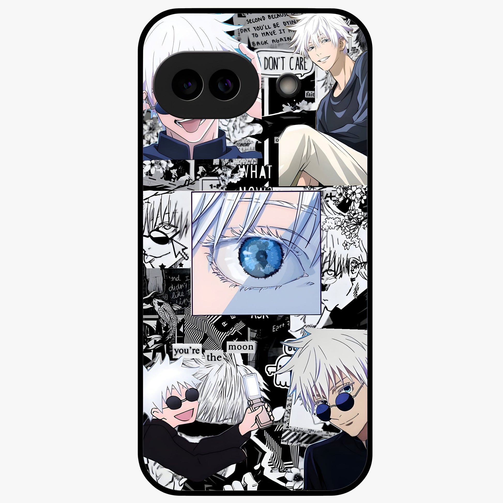 Infinity Sorcerer Chaos Glass Case showing flat back view with mystical sorcerer themed artwork and glossy glass finish.