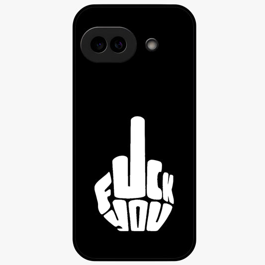 Rebel Mode On Glass Case showing flat back view with bold rebellious typography artwork and glossy glass finish.
