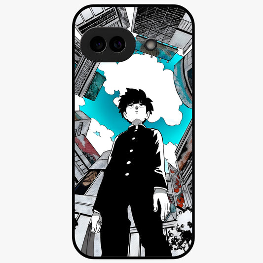 Silent Psychic Awakening Glass Case showing flat back view with mystical psychic themed artwork and glossy glass finish.