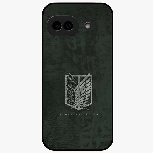 Wings Of Freedom Glass Case showing flat back view with symbolic wings artwork and glossy glass finish.