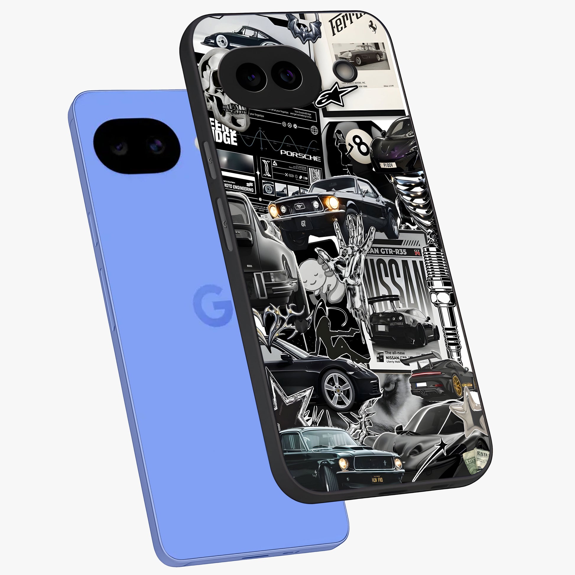 Aesthetic Dark Love Glass Case displayed in angled mockup highlighting moody aesthetic design and bold love theme.