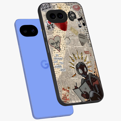 City Dream Sketch Glass Case displayed in angled mockup highlighting minimal city illustration with aesthetic sketch style.