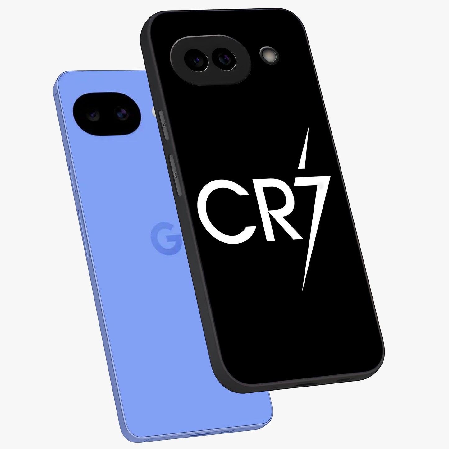 Cr7 Elite Strike Glass Case displayed in angled mockup highlighting powerful sports graphic with bold athletic theme.