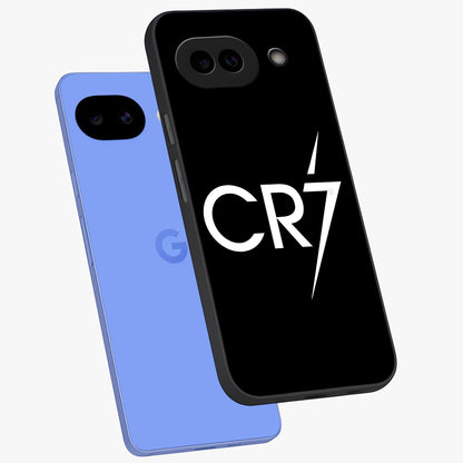 Cr7 Elite Strike Glass Case displayed in angled mockup highlighting powerful sports graphic with bold athletic theme.