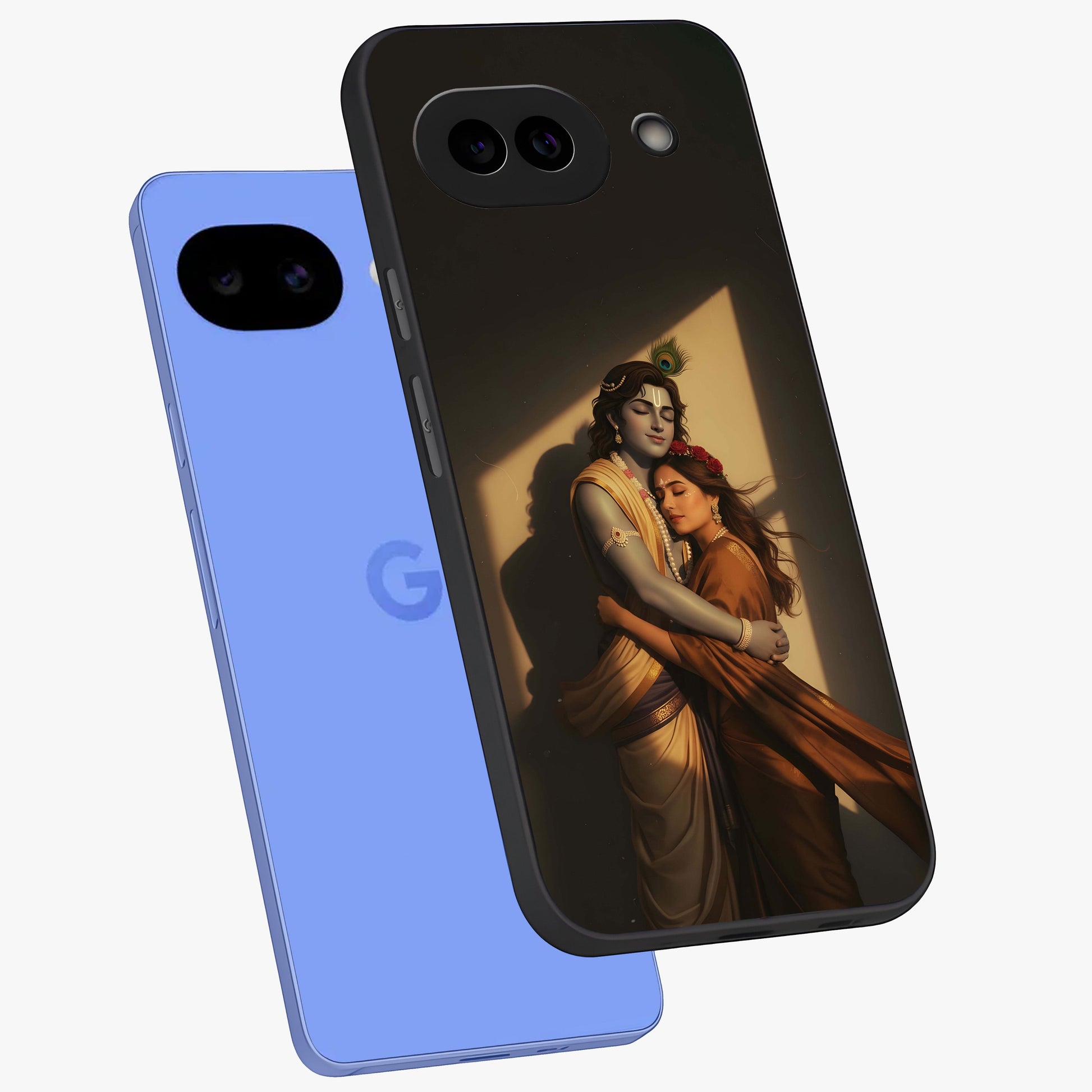 Divine Eternal Love Glass Case displayed in angled mockup highlighting elegant divine inspired design with peaceful aesthetic.