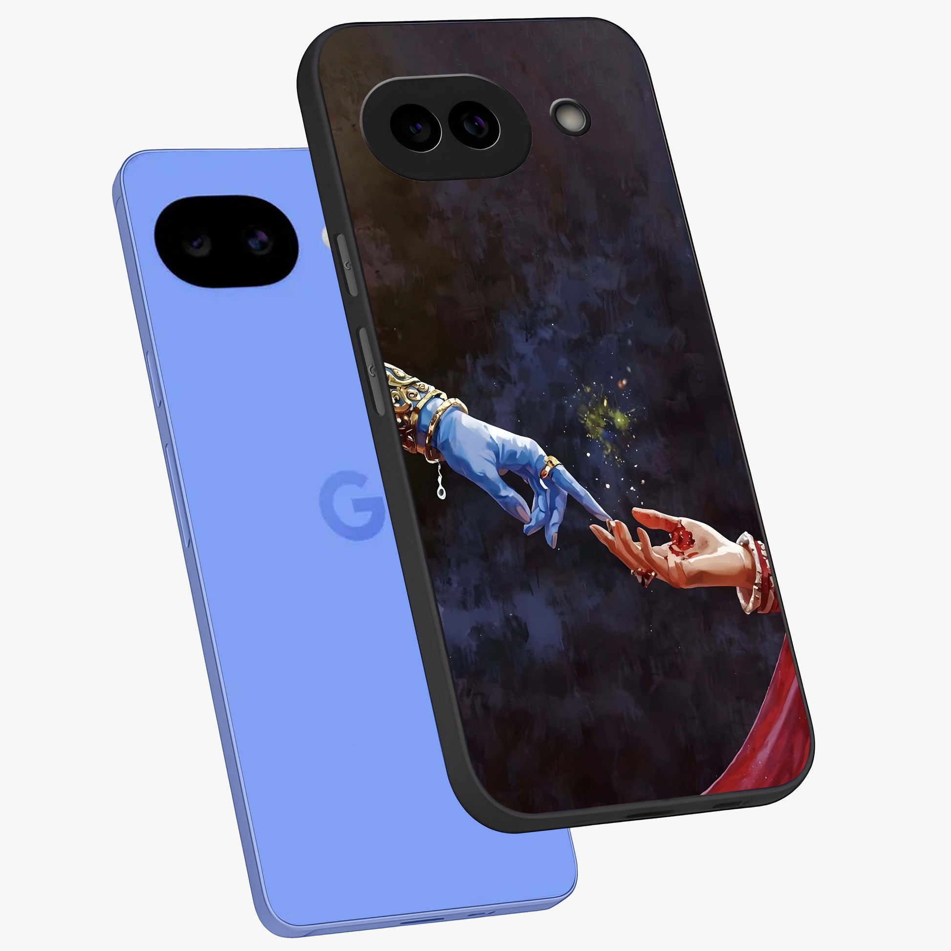 Divine Touch Eternal Glass Case displayed in angled mockup highlighting elegant divine inspired design with calm aesthetic style.