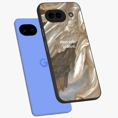 Divine Winged Grace Glass Case displayed in angled mockup highlighting graceful wing design with divine aesthetic style.