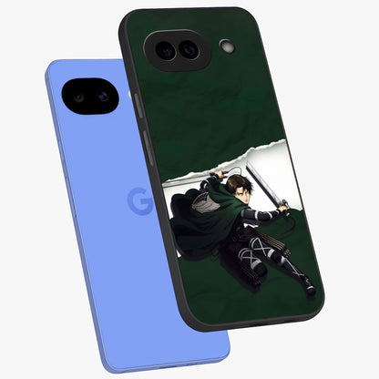 Emerald War Vanguard Glass Case displayed in angled mockup highlighting intense battle inspired design with emerald tone aesthetic.