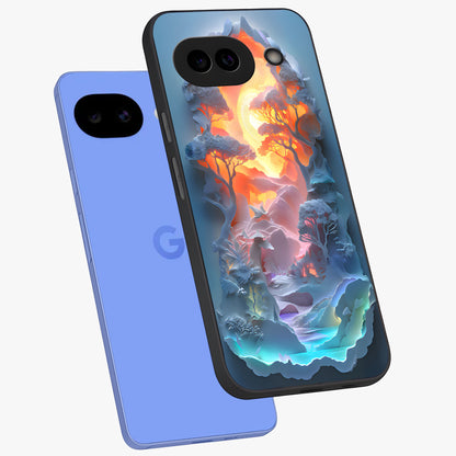 Glow Forest Portal Glass Case displayed in angled mockup highlighting mystical forest design with magical glowing aesthetic.