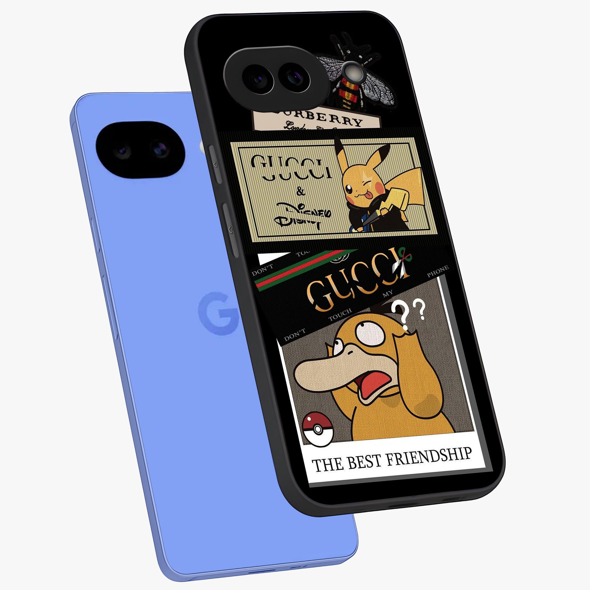 Gucci Play Mashup Glass Case displayed in angled mockup highlighting stylish fashion mashup design with bold aesthetic.