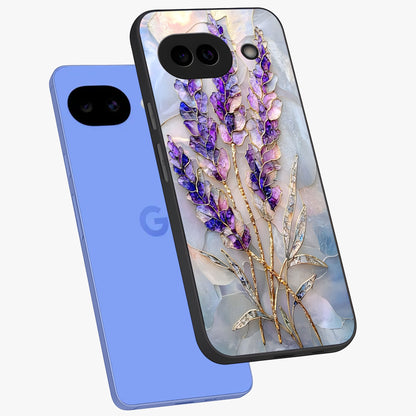Lavender Dream Glow Glass Case displayed in angled mockup highlighting dreamy purple glow design with soft artistic style.