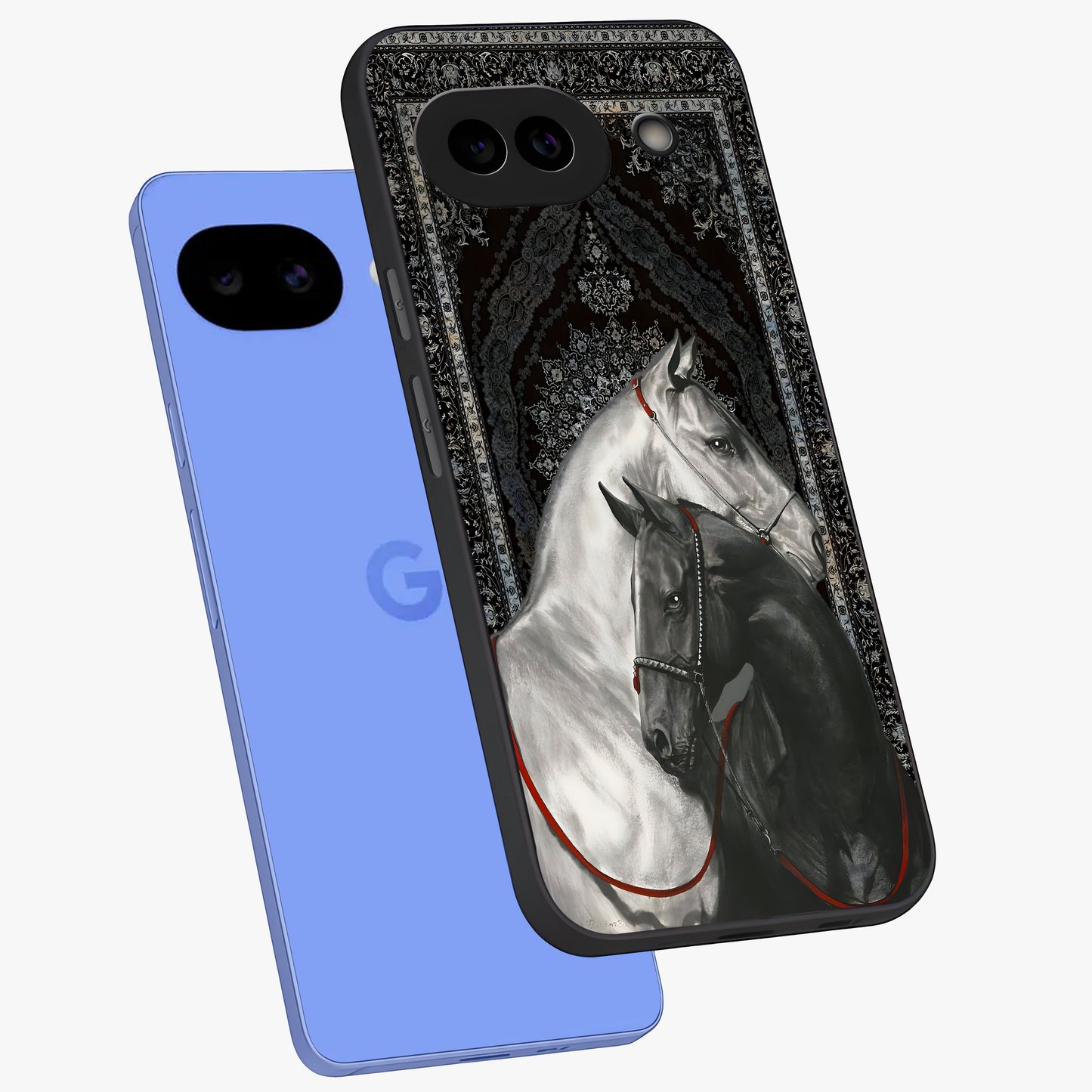 Majestic Ride Legacy Glass Case displayed in angled mockup highlighting sleek vehicle design with bold racing aesthetic.
