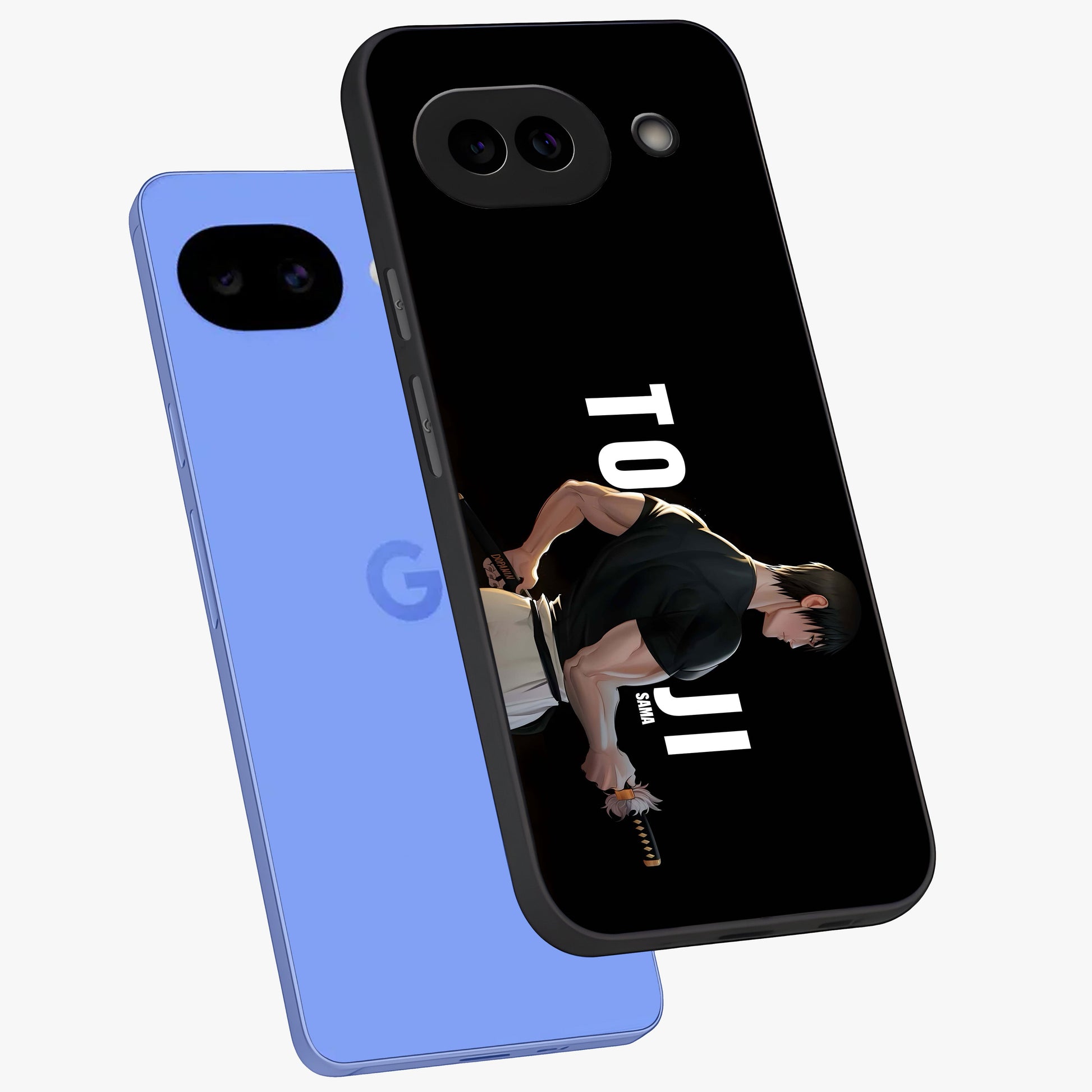 Midnight Blade Resolve Glass Case displayed in angled mockup highlighting powerful blade illustration with dramatic dark aesthetic.