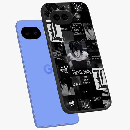 Midnight Chaos Mind Glass Case displayed in angled mockup highlighting chaotic artistic design with dramatic midnight aesthetic.