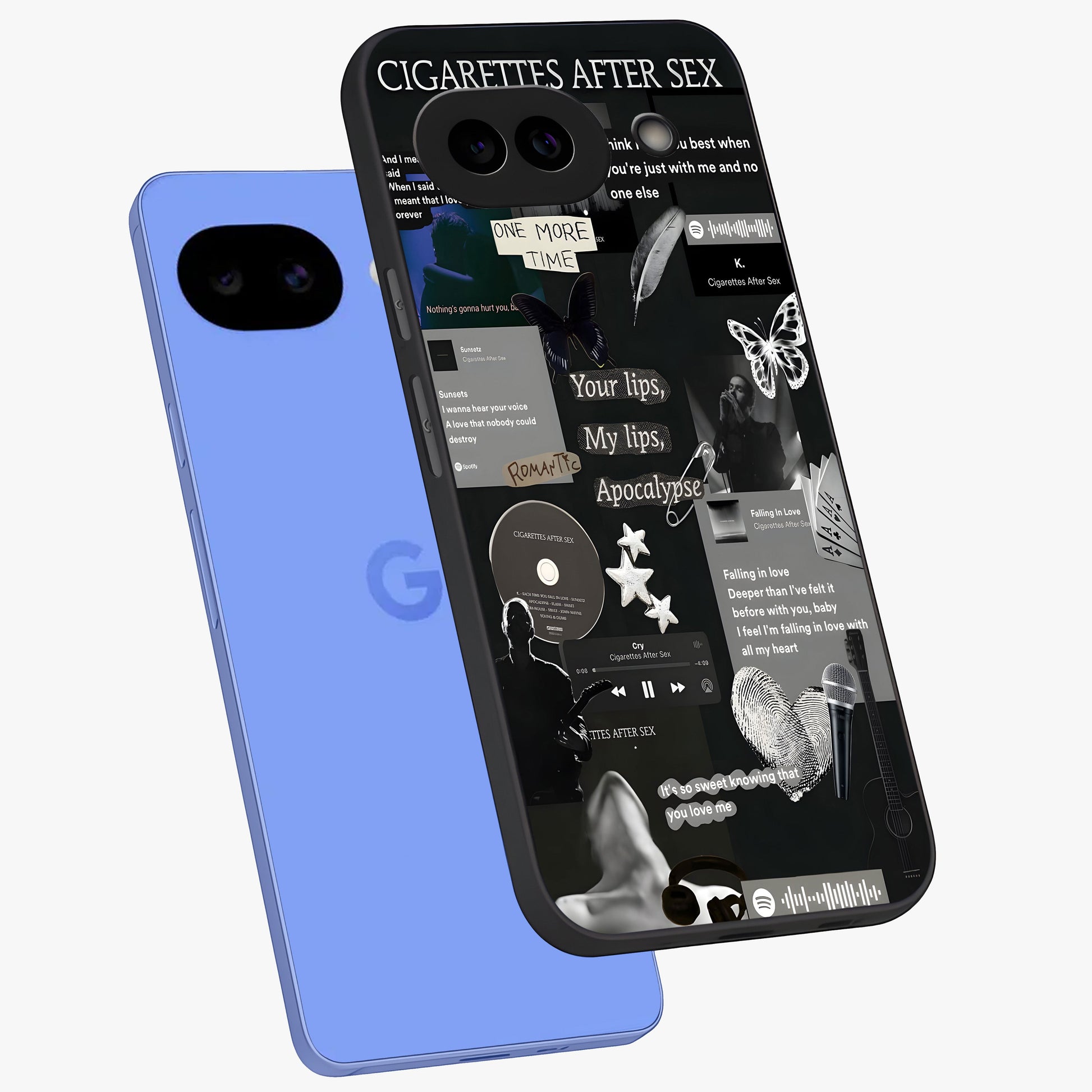 Midnight Love Echo Glass Case displayed in angled mockup highlighting elegant love inspired design with deep aesthetic style.
