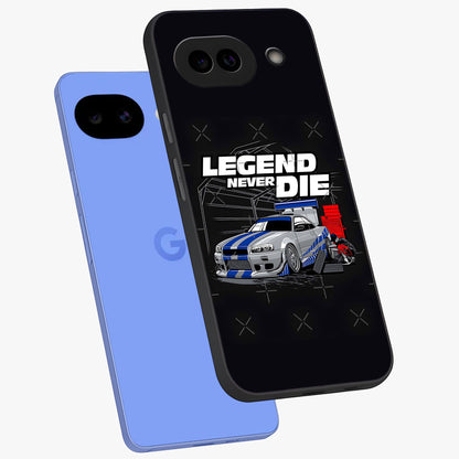 Midnight Racing Legacy Glass Case displayed in angled mockup highlighting dynamic automotive design with bold midnight aesthetic.
