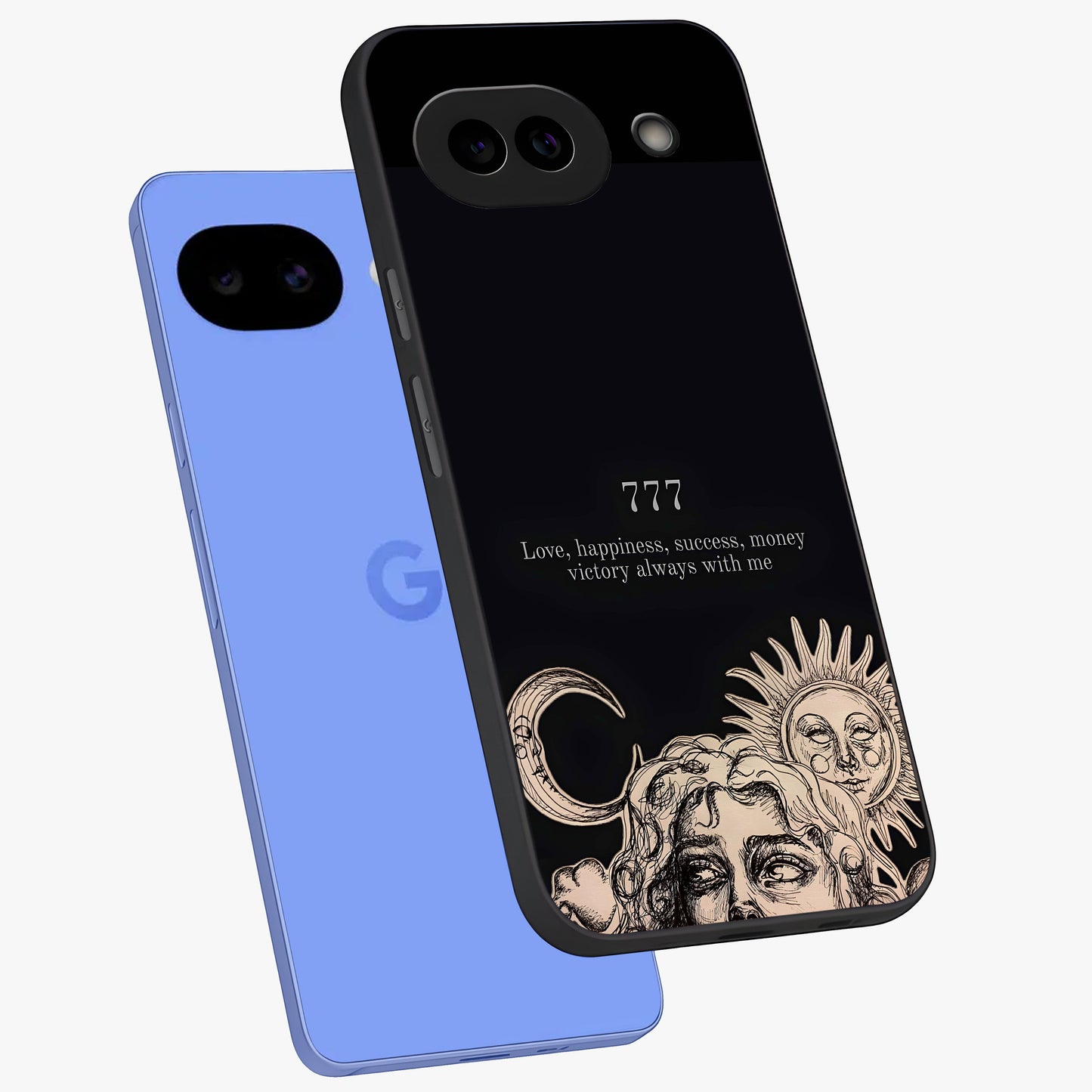 Mystic Victory Aura Glass Case displayed in angled mockup highlighting energetic aura design with bold mystical aesthetic.