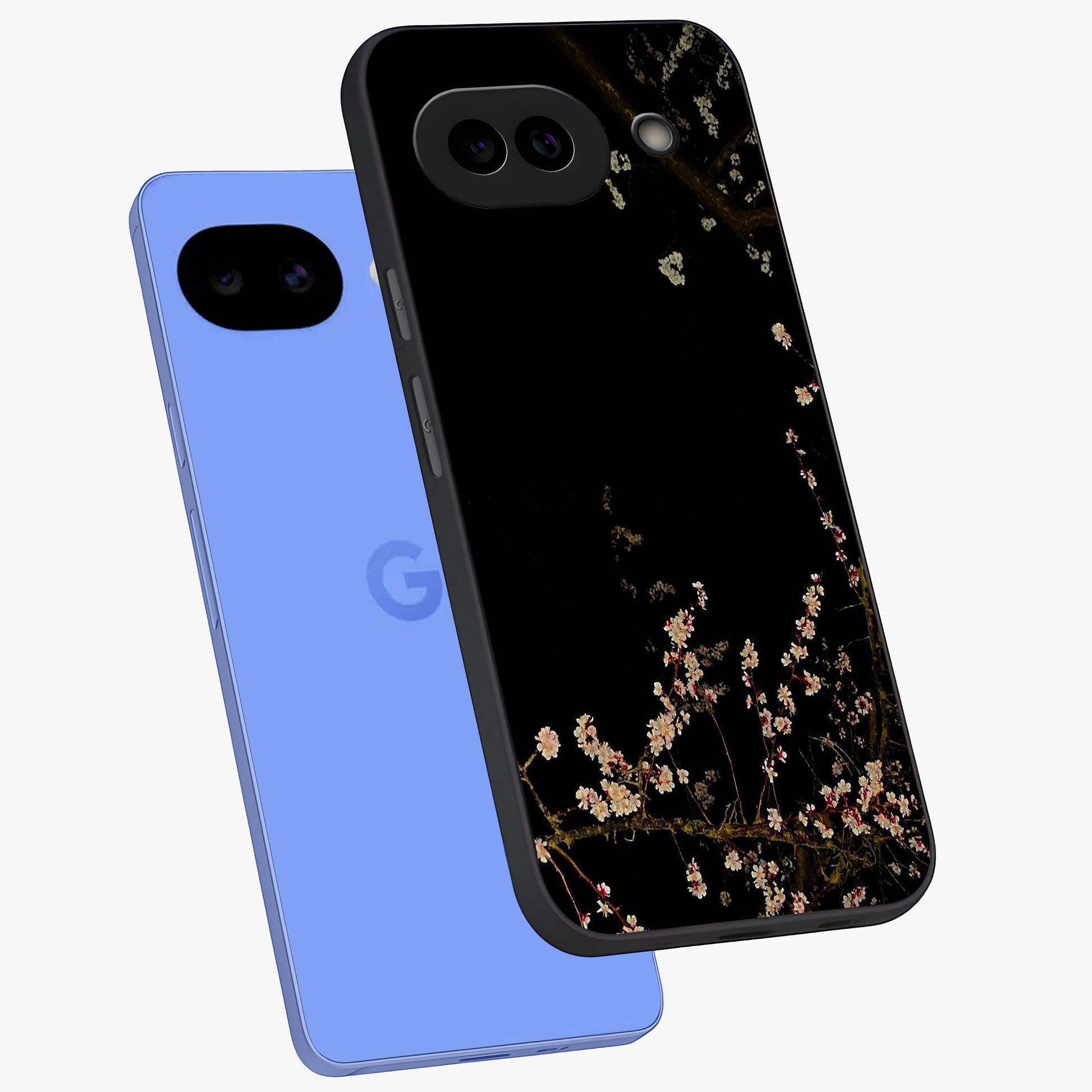 Petal Moon Light With Custom Name Glass Case displayed in angled mockup highlighting delicate petal design with custom name feature.