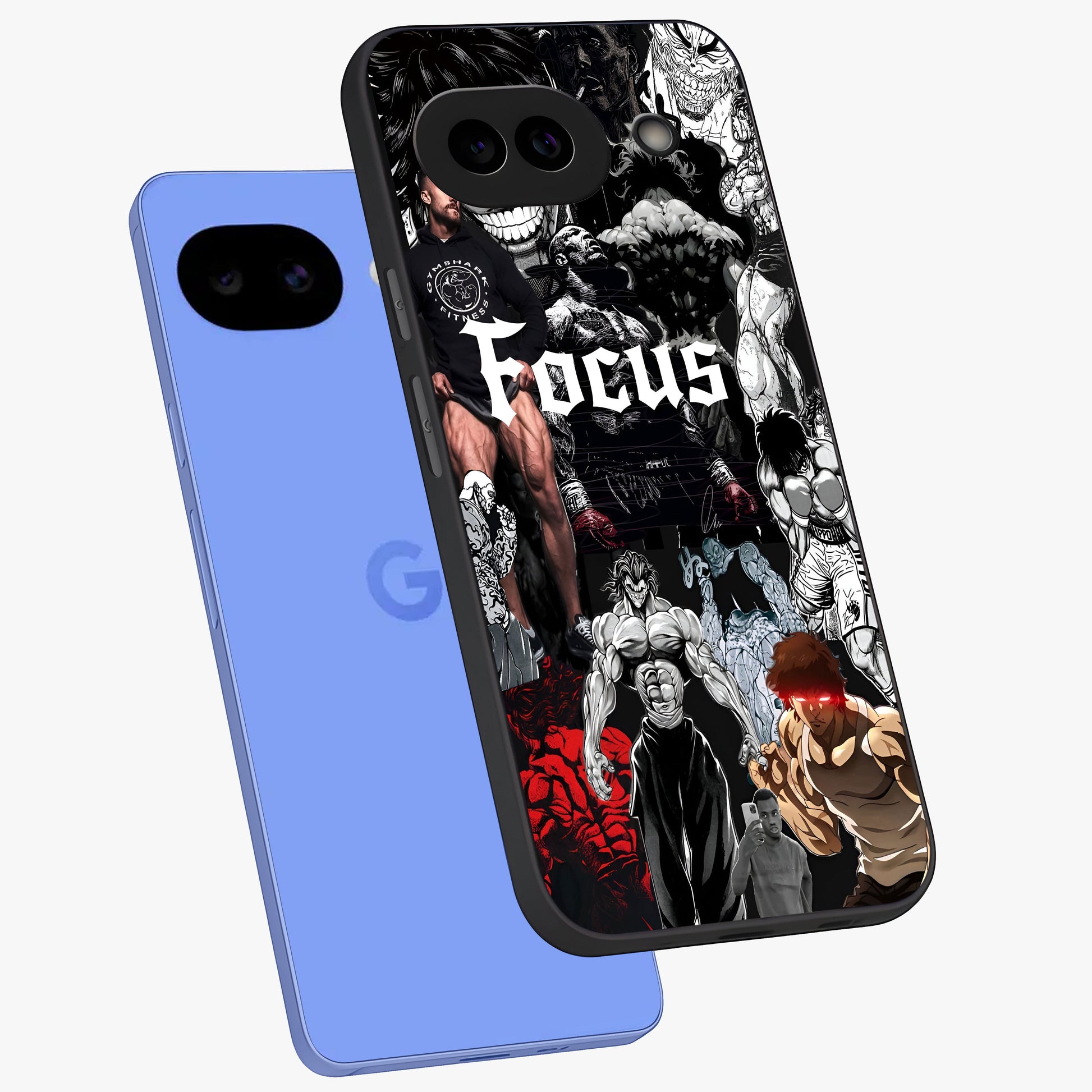 Relentless Power Focus Glass Case displayed in angled mockup highlighting bold statement design with modern aesthetic style.