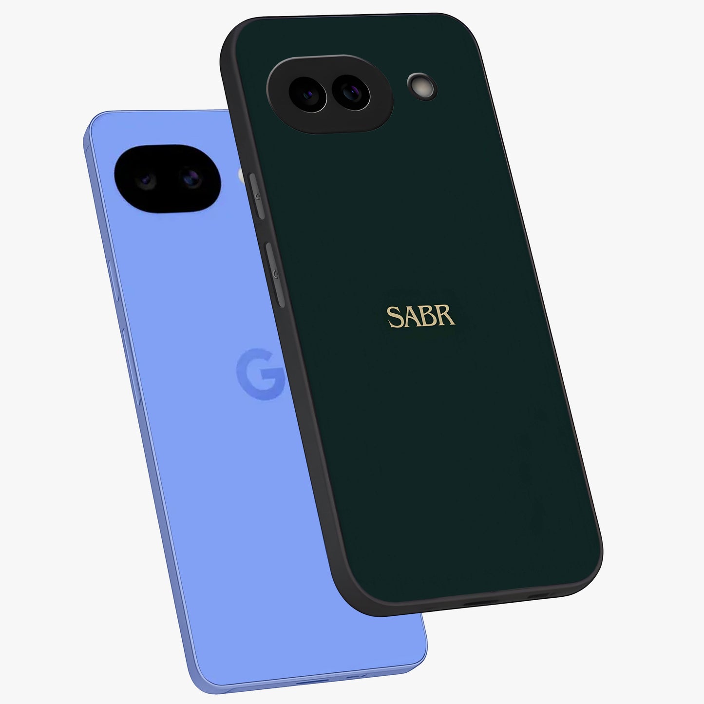 Sabr Minimal Patience Glass Case displayed in angled mockup highlighting simple inspirational design with clean aesthetic style.