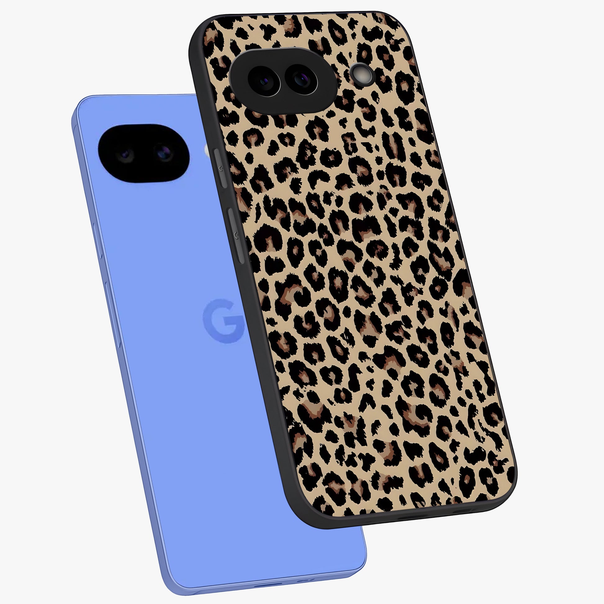 Savage Chic Pattern Glass Case displayed in angled mockup highlighting bold fashion inspired design with chic aesthetic.