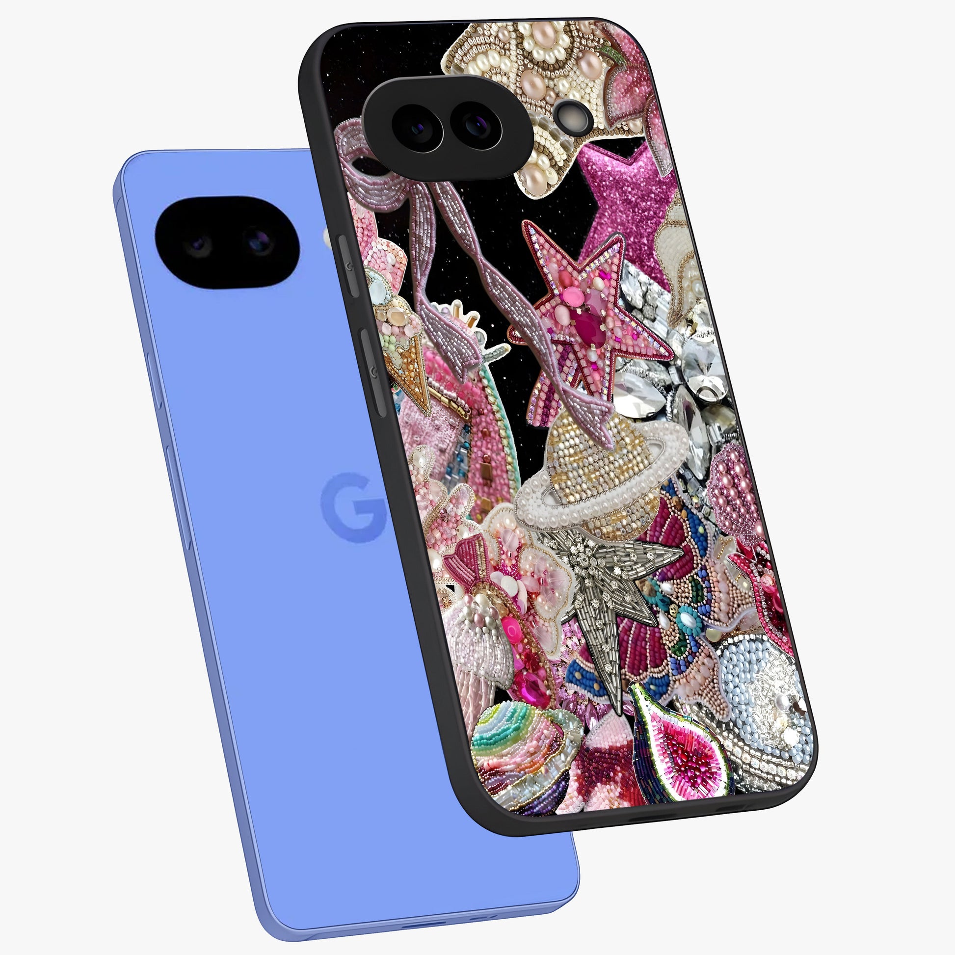 Starlit Jewel Dream Glass Case displayed in angled mockup highlighting glowing celestial jewel design with dreamy aesthetic.