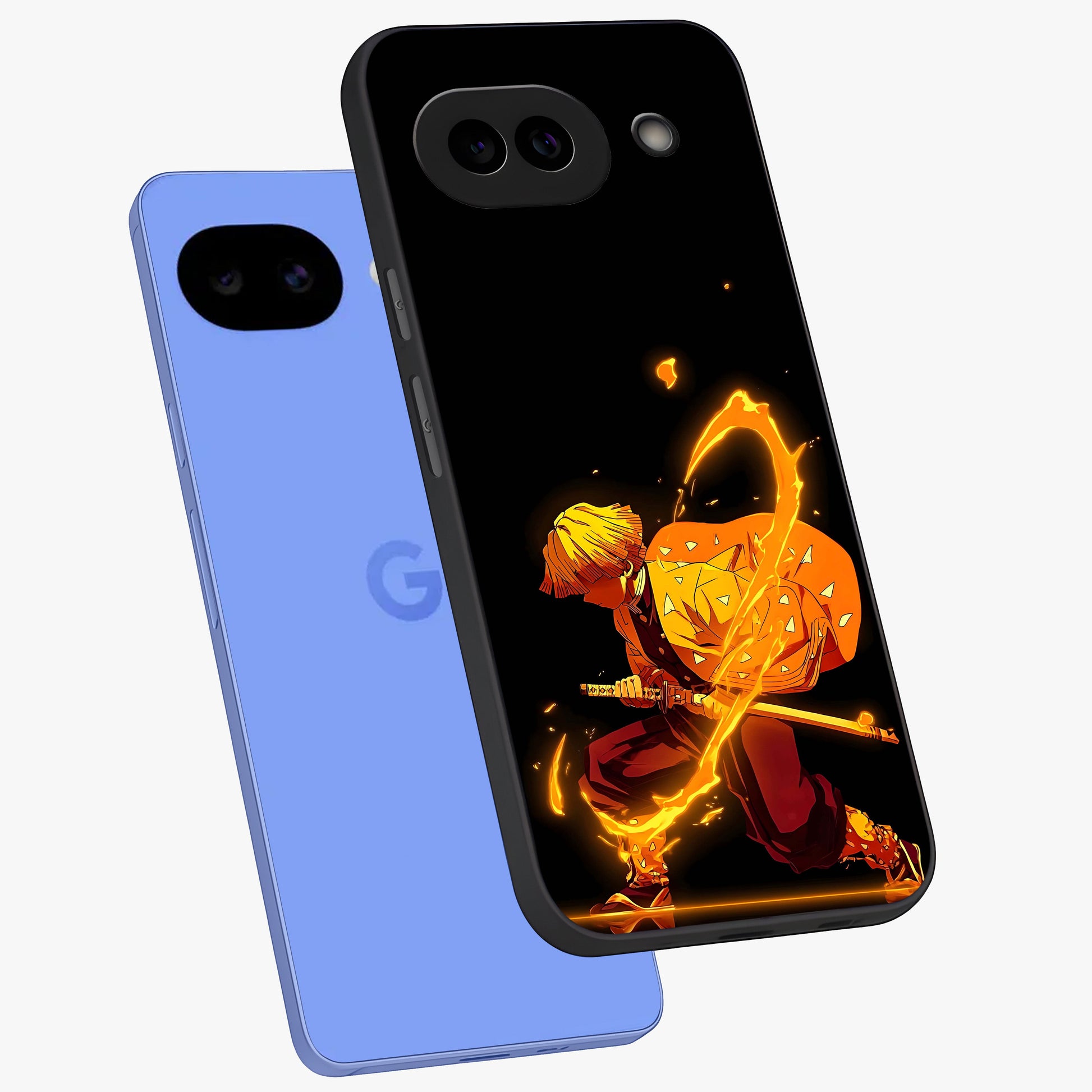 Thunder Flame Execution Glass Case displayed in angled mockup highlighting dramatic fire themed design with intense fantasy aesthetic.