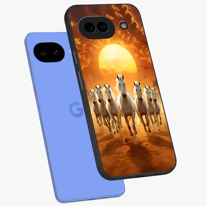 Wild Sunset Majesty Glass Case displayed in angled mockup highlighting vibrant sunset sky design with scenic aesthetic.