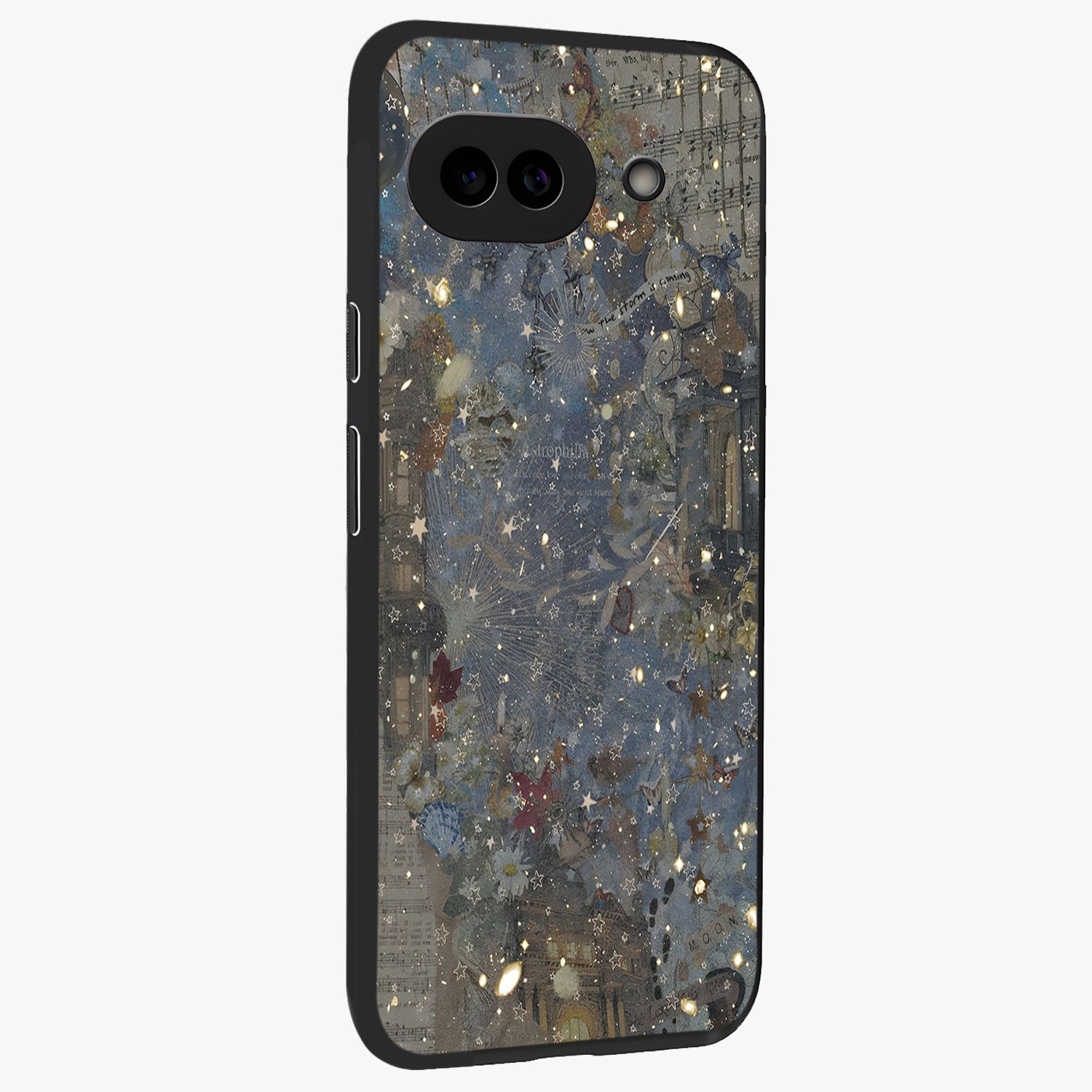 Aesthetic Astrolophia Glass Case upright view showcasing soft aesthetic theme with stylish modern look.
