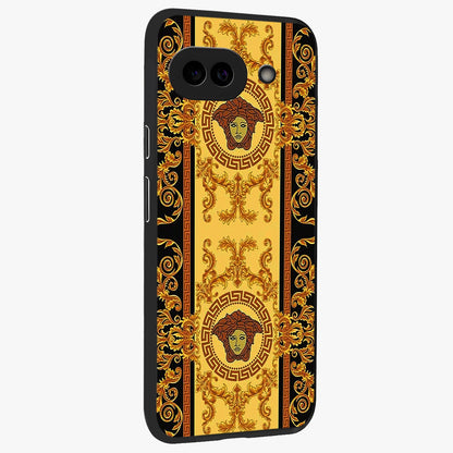 Golden Lotus Glow Glass Case upright view showcasing luminous lotus artwork with peaceful divine theme.