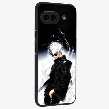 Limitless Shadow King Glass Case upright view showcasing bold shadow warrior artwork with epic fantasy theme.
