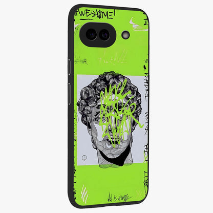 Neo Graffiti Rebellion Glass Case upright view showcasing colorful graffiti artwork with bold modern street style.